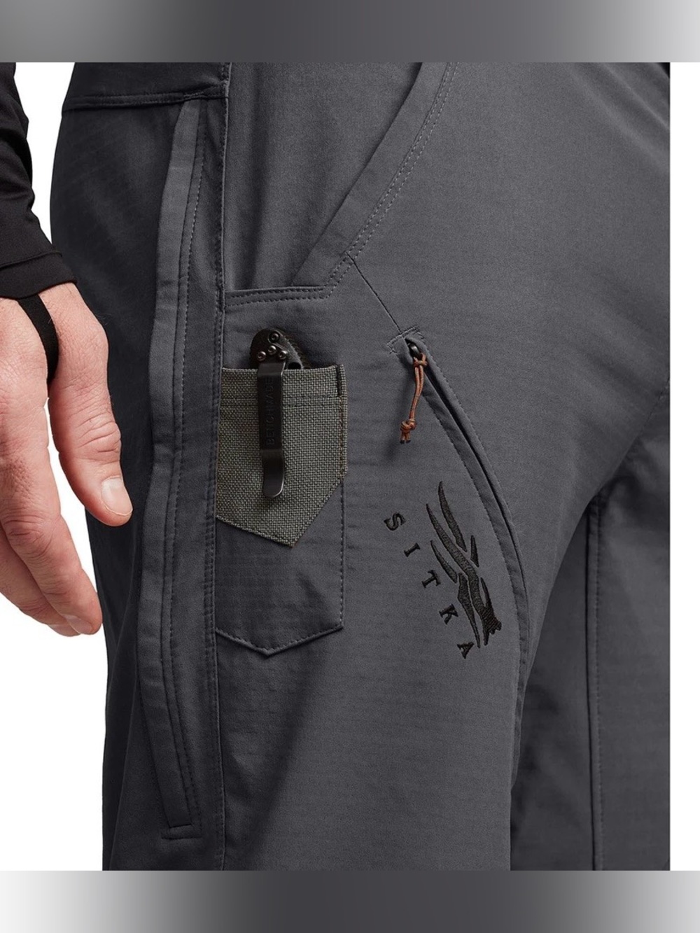 Sitka men’s Equinox Guard Lead Pant, grey color, size 34/32, Insect Shield